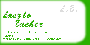 laszlo bucher business card